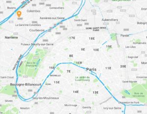 map paris and Garenne Colombes